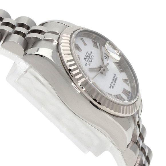 Rolex 179174 Datejust White Roman Watch Stainless Steel/SS/K18WG Ladies ROLEX - Picture 6 of 11